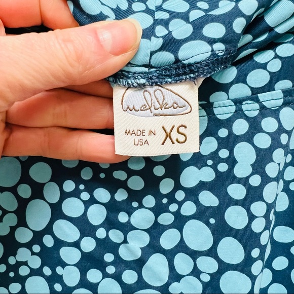 NWOT MELIKA swim skirt pull on light blue and navy blue size XS - Picture 3 of 4